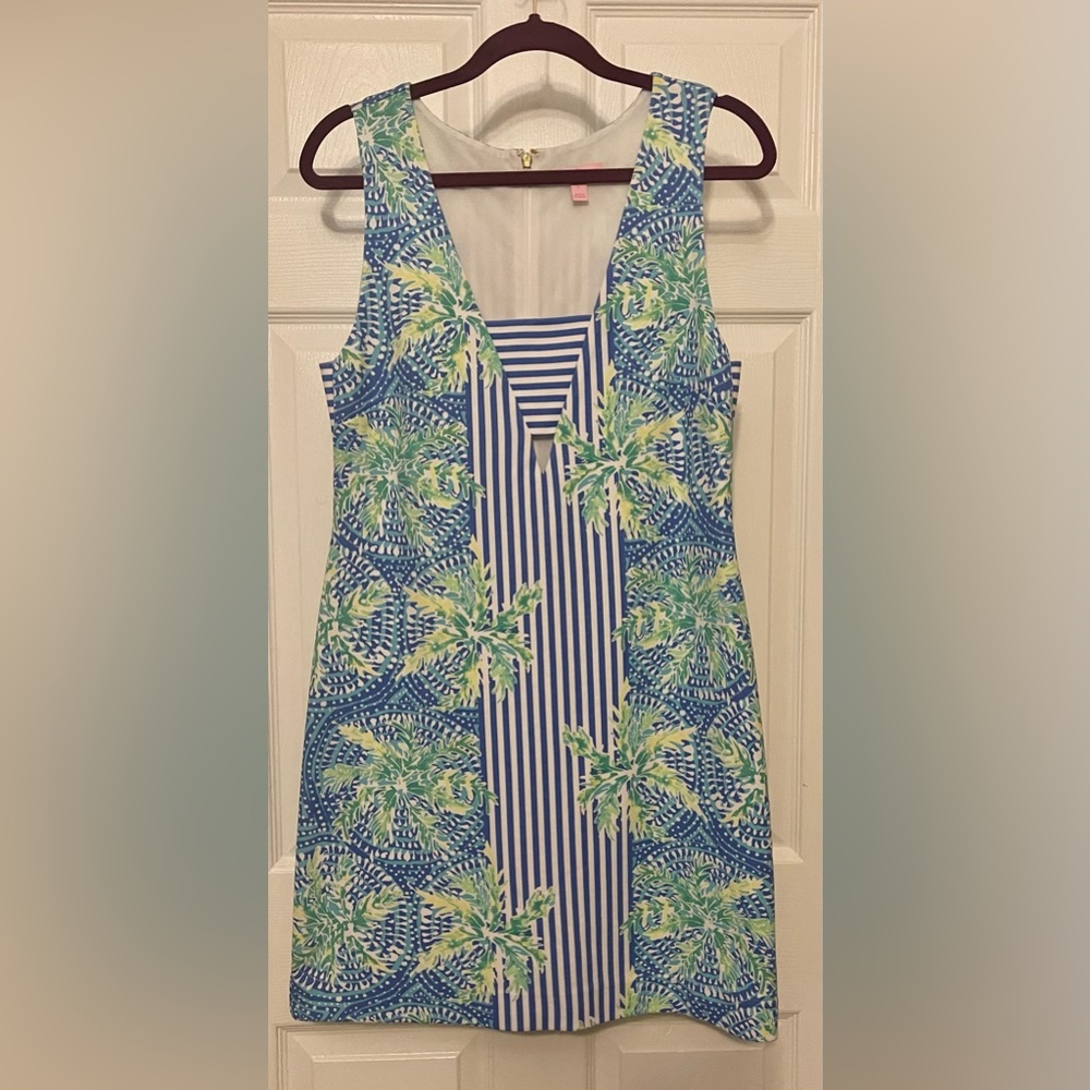 Lilly Pulitzer Women's Chiara Shift Bennet Blue Tropic Like Its Hot Size Large